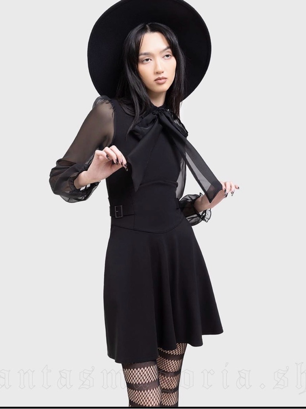 Killstar- KIHILIST Somber Shadow - Black Romantic Goth Mini Dress XL